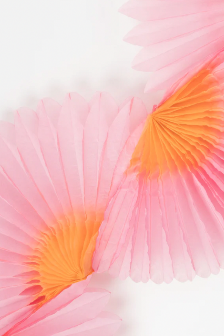 Pink Honeycomb Fan Garland - Pink