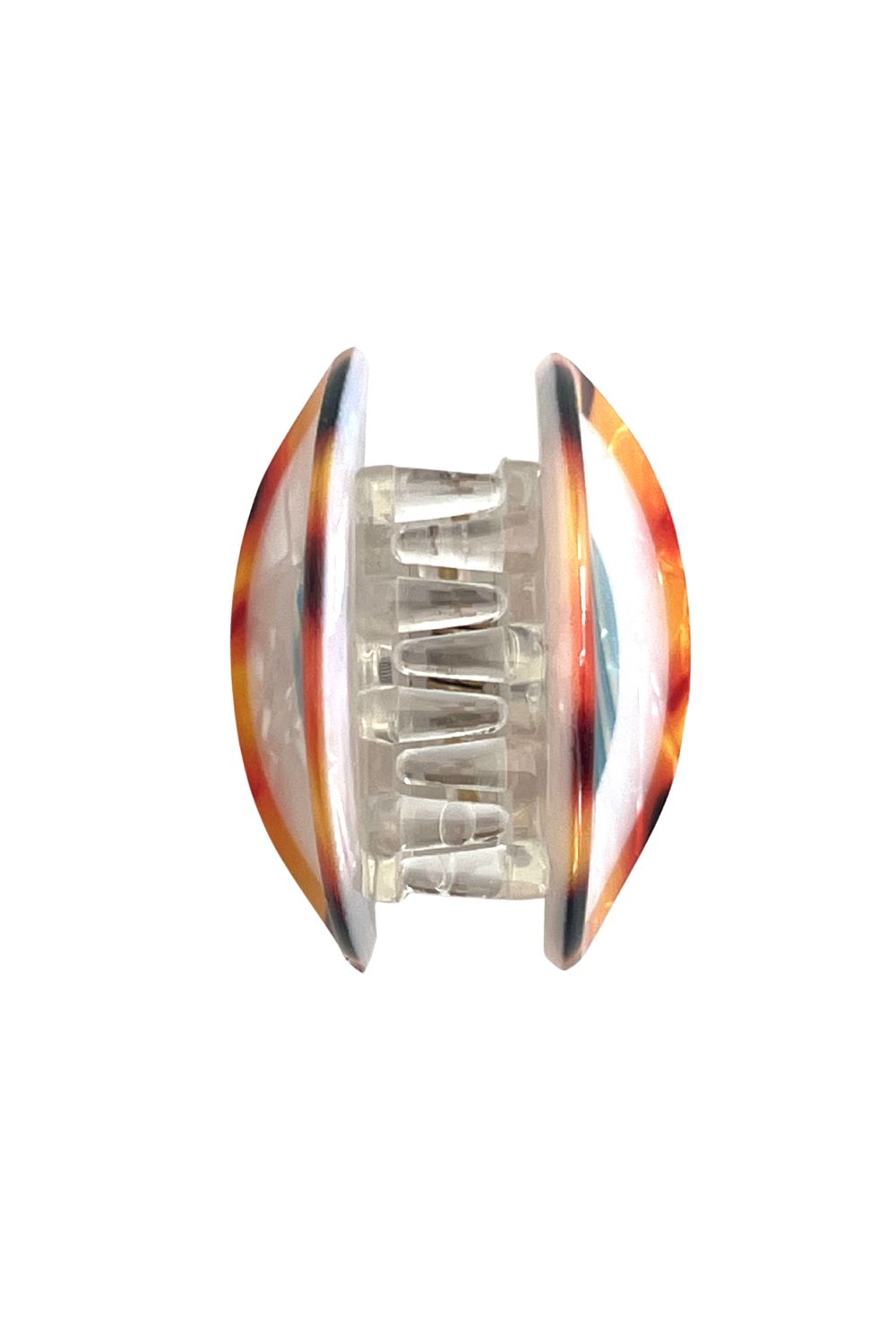 MINI ROUND  EVIL EYE TORTOISE SHELL HAIRCLAW