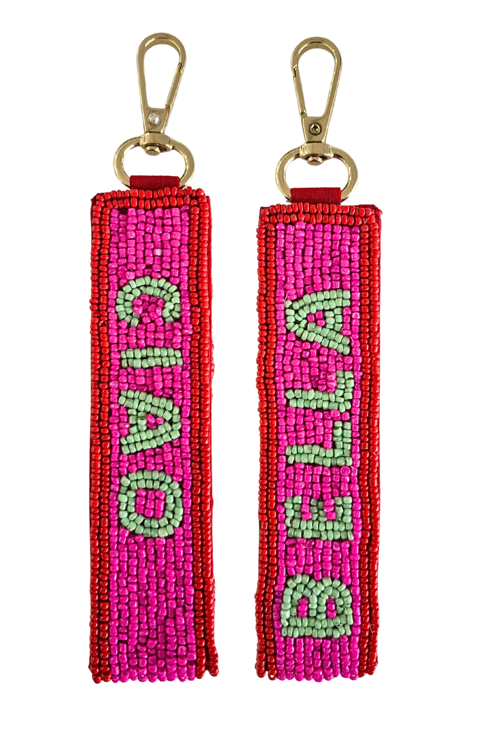 Ciao Bella Beaded Key Chain - Blue & Pink