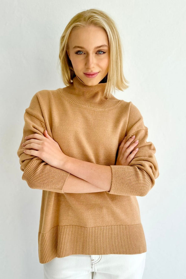 Coco Roll Neck - Tan