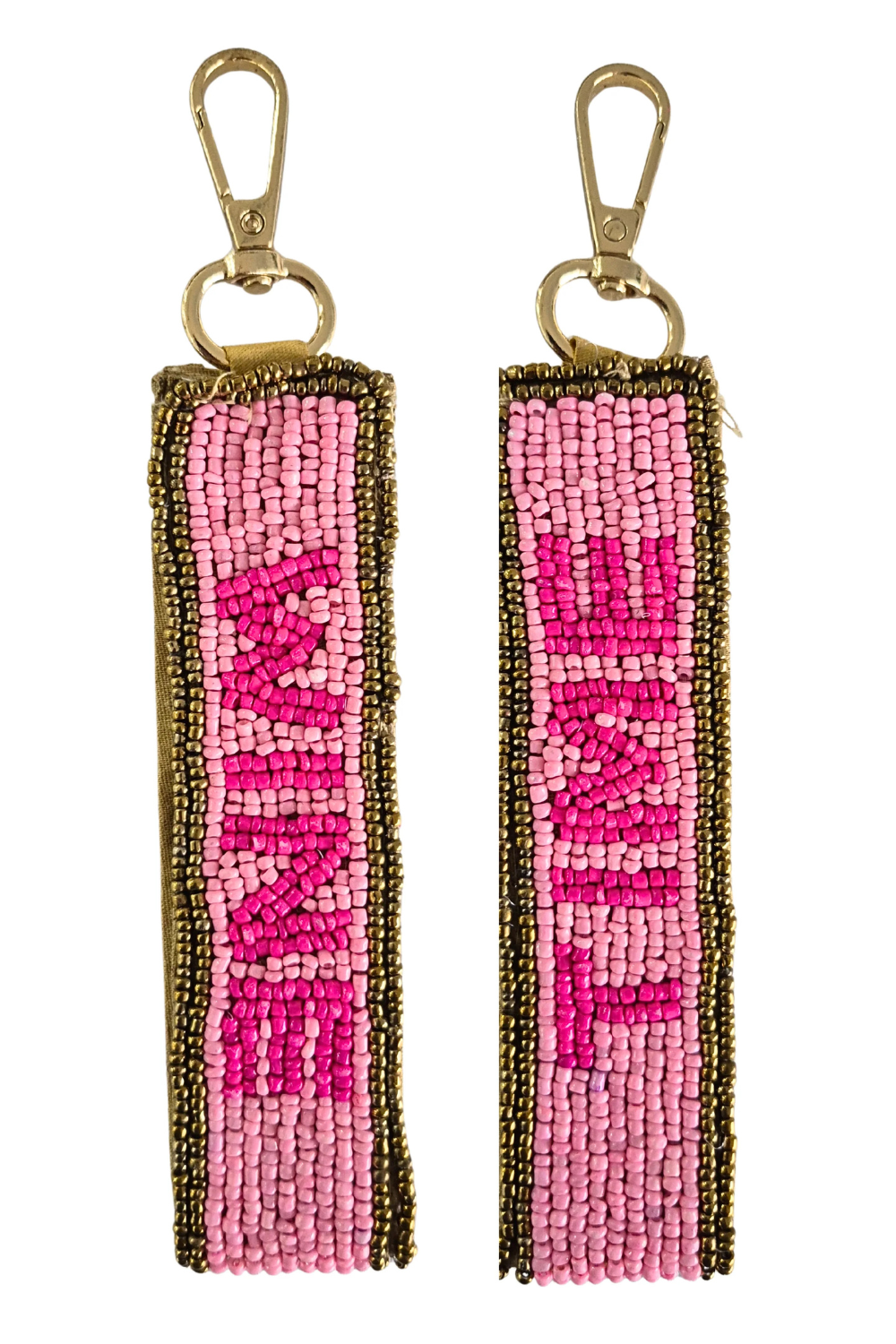 Wine Time Beaded Key Chain