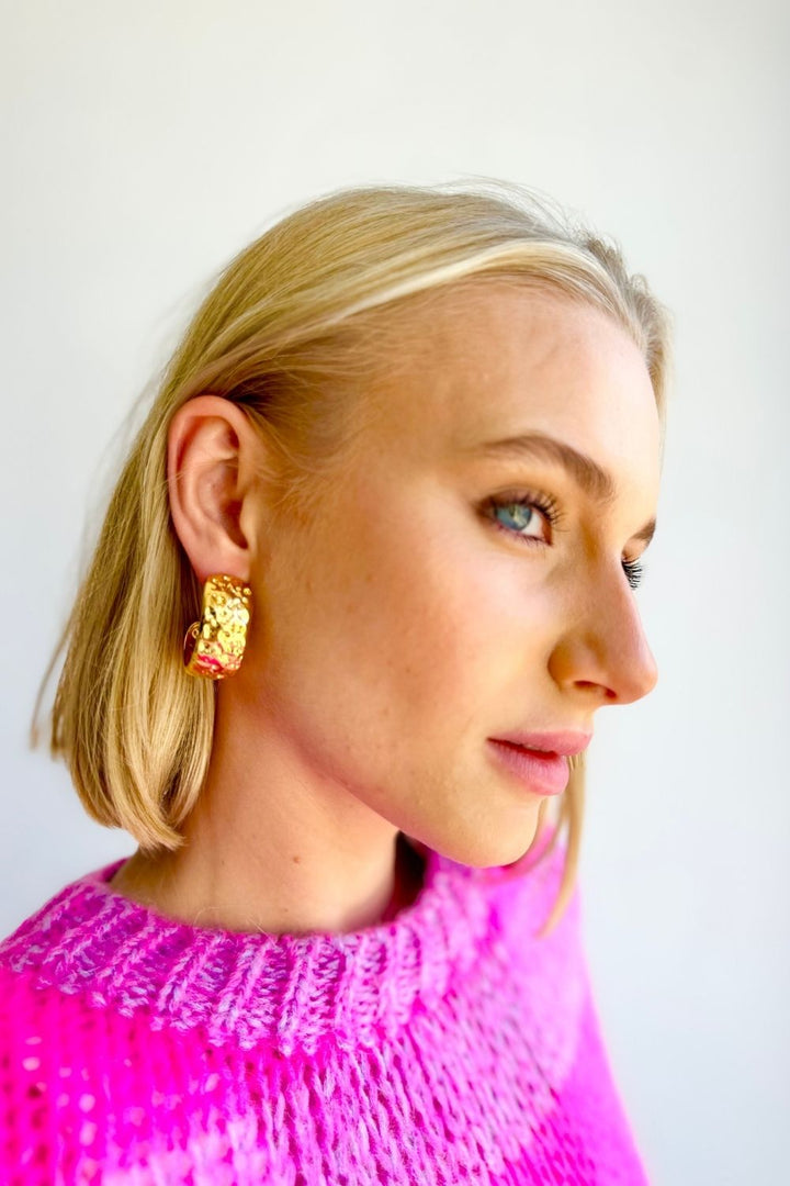 Extra large chunky gold hoops
