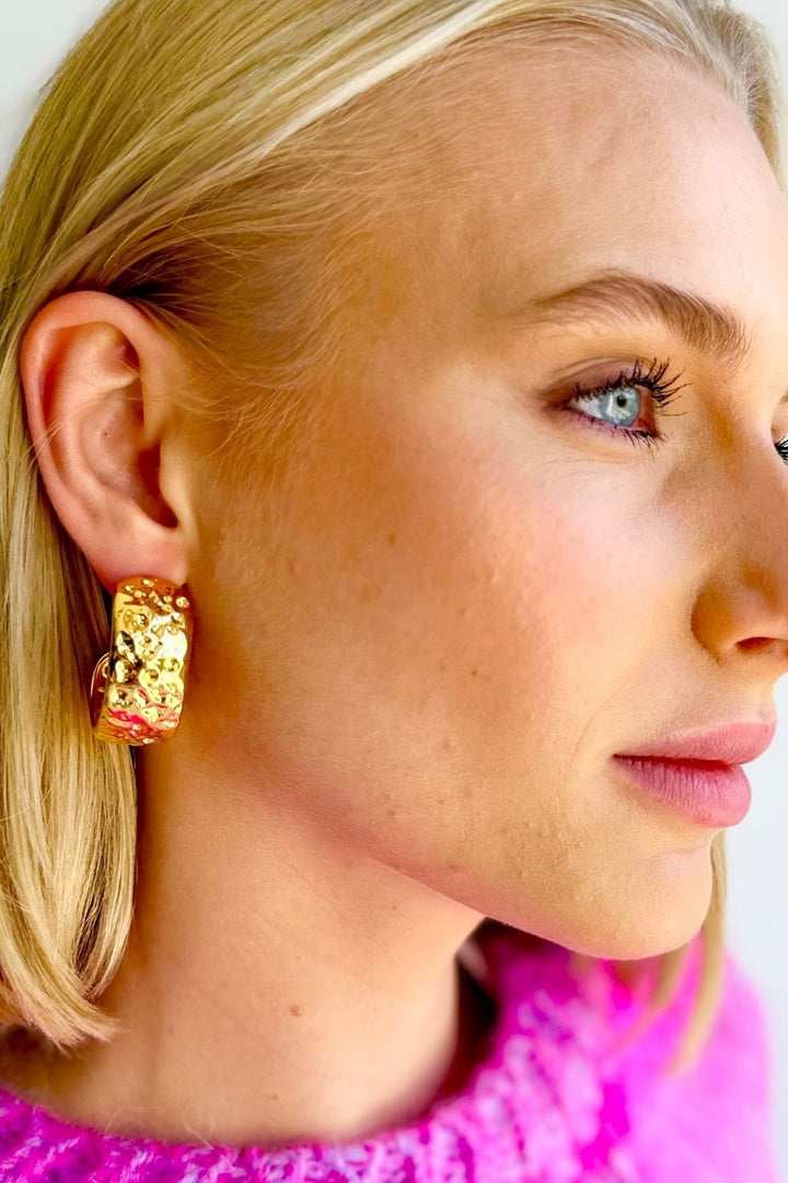 Extra large chunky gold hoops