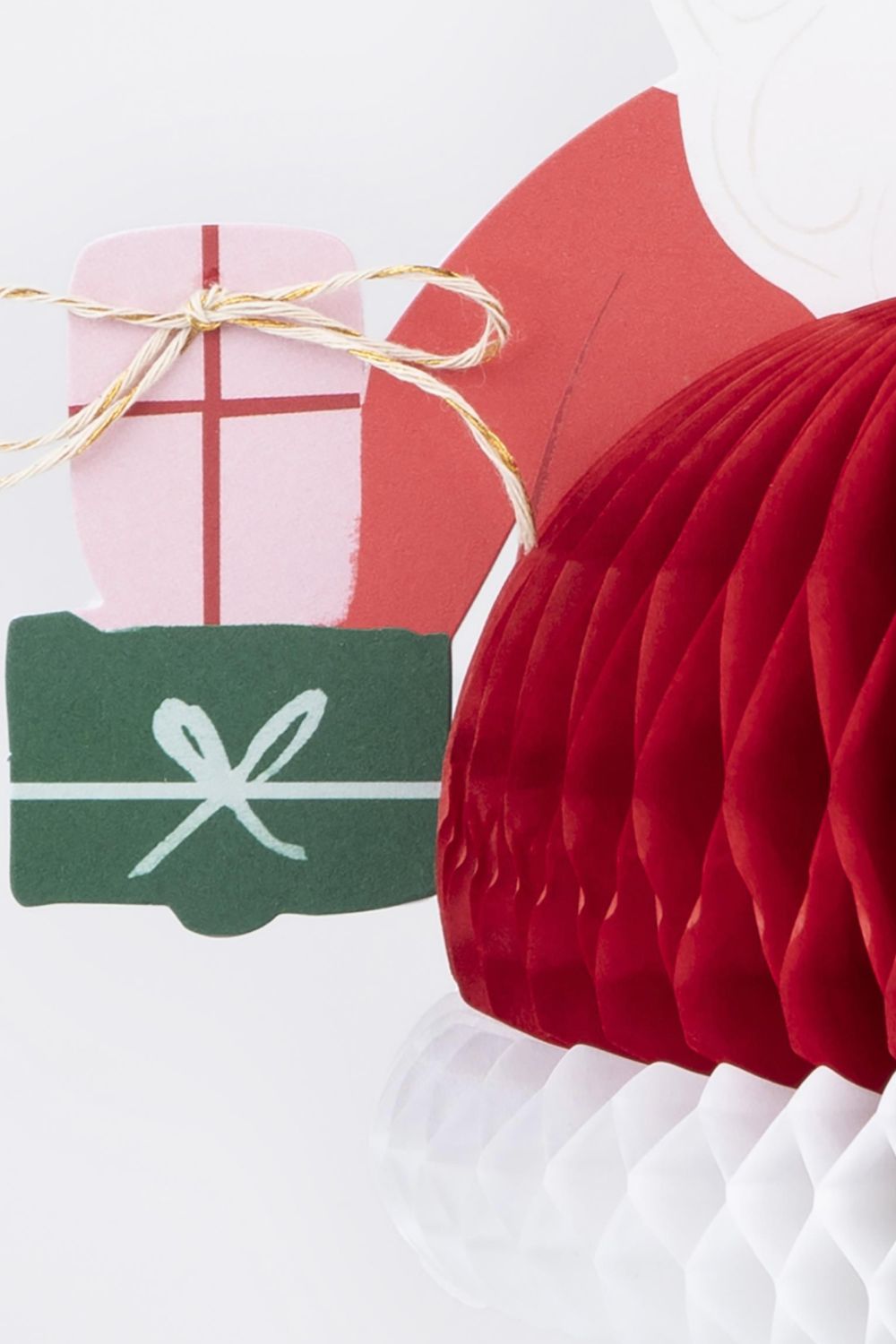Honeycomb Santa Stand Up Card