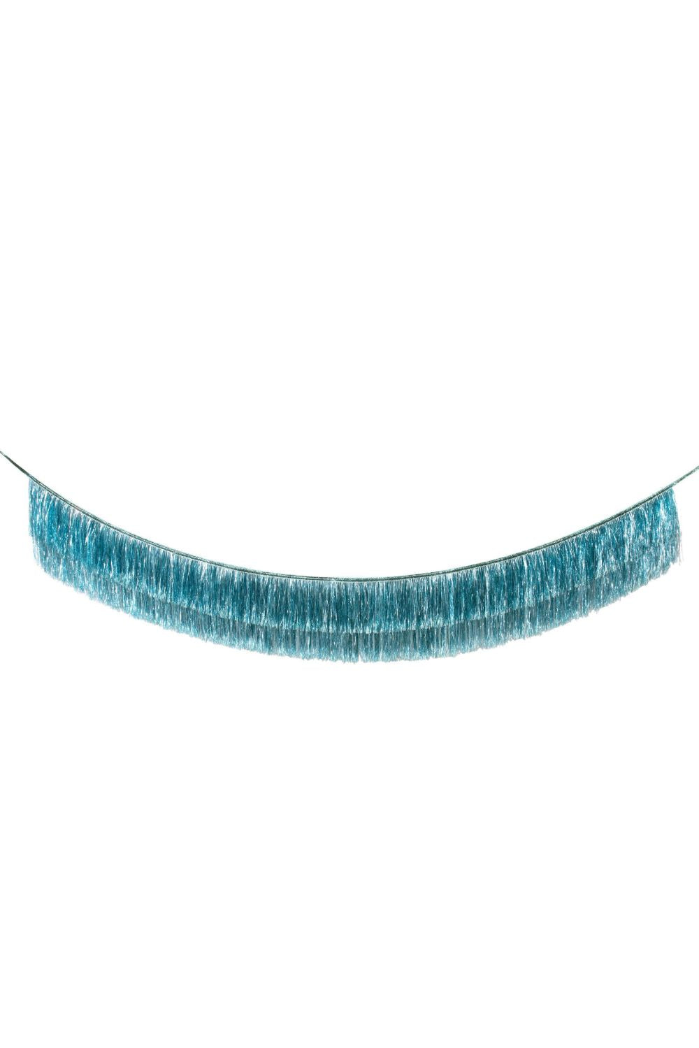 Blue Tinsel Fringe Garland