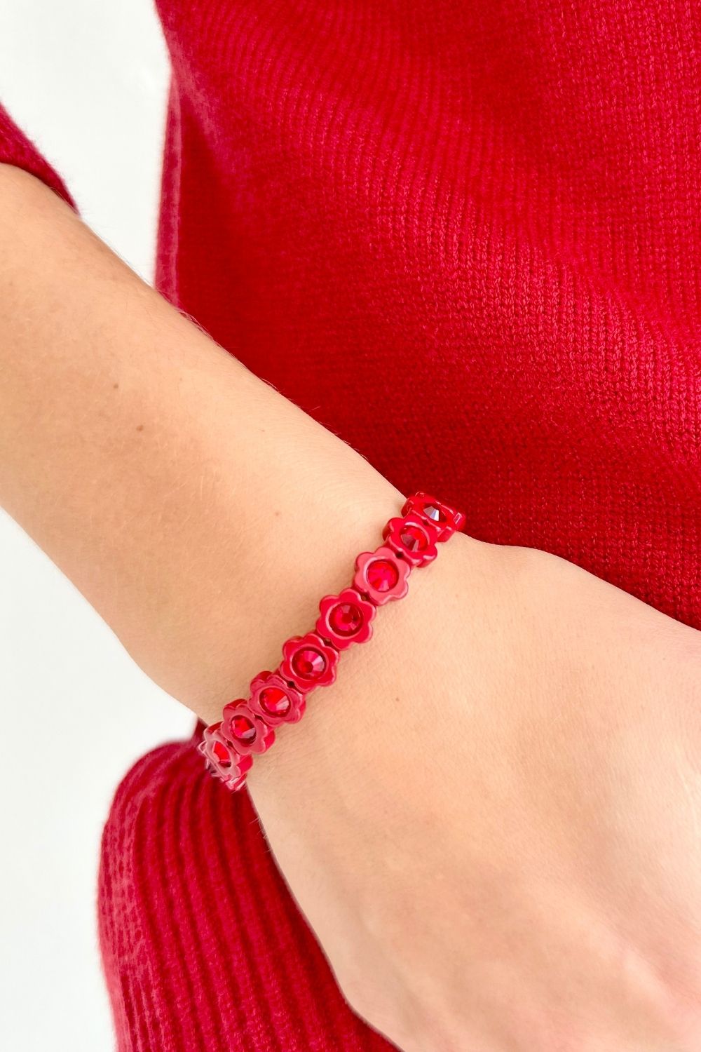 Burgundy Flower Power - Crystal Red