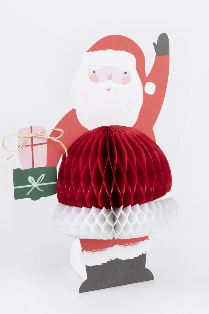 Honeycomb Santa Stand Up Card