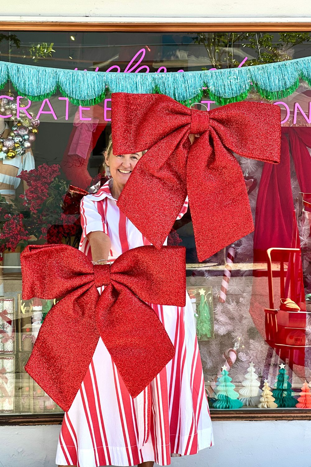 Red Glitter Bow Hanging