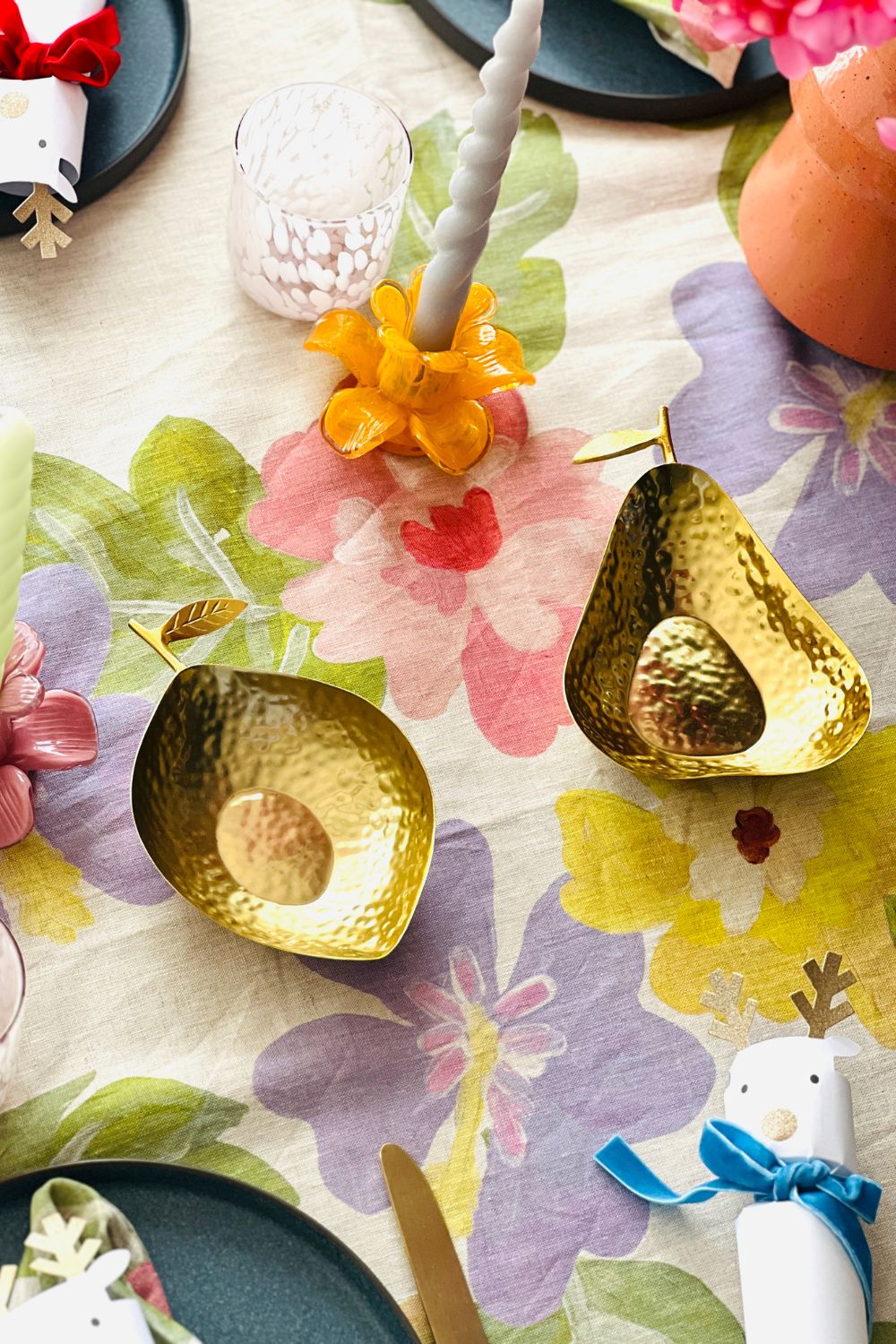 Pear Metal Bowl - Gold