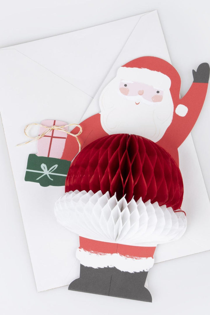 Honeycomb Santa Stand Up Card