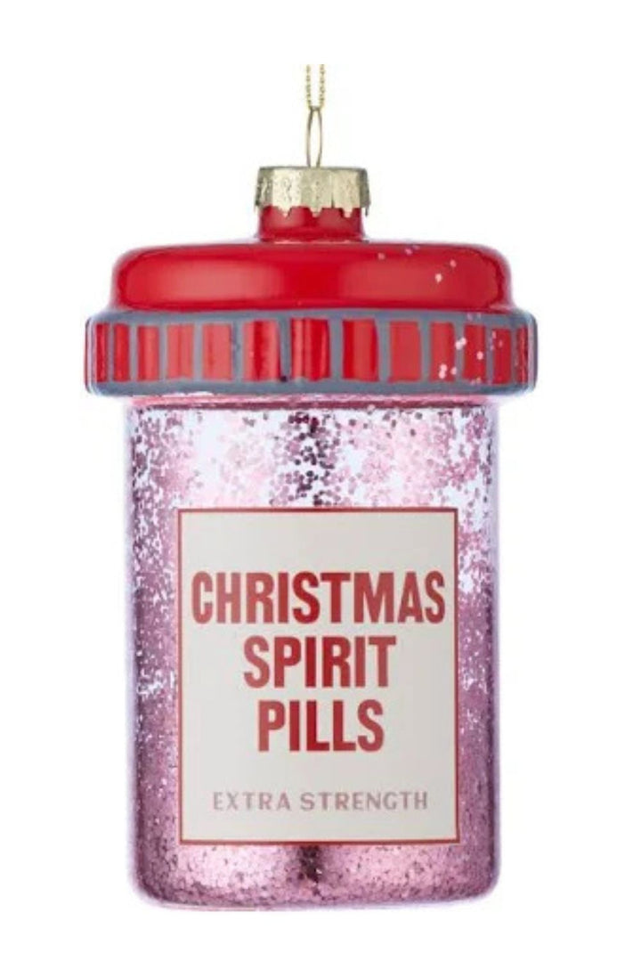 Christmas Spirit Pills Ornament