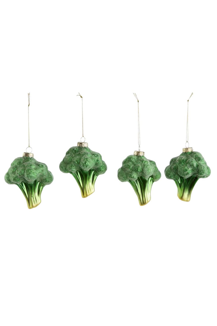 Sugared Brocolli Decorations - Set of 4