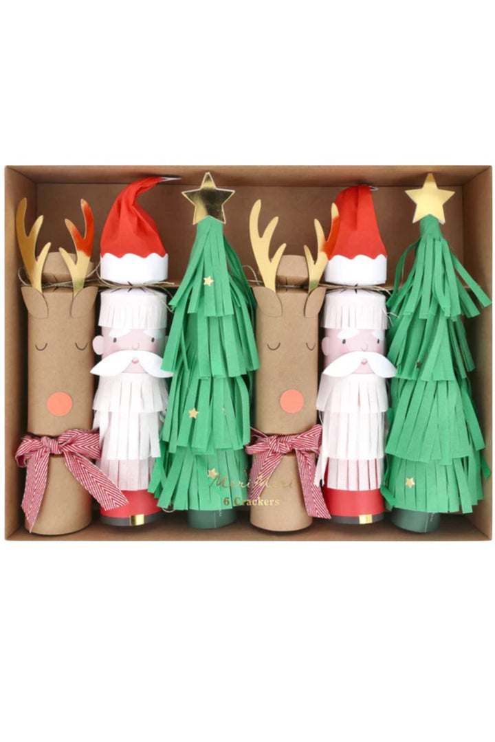 Santa, Reindeer & Tree Crackers