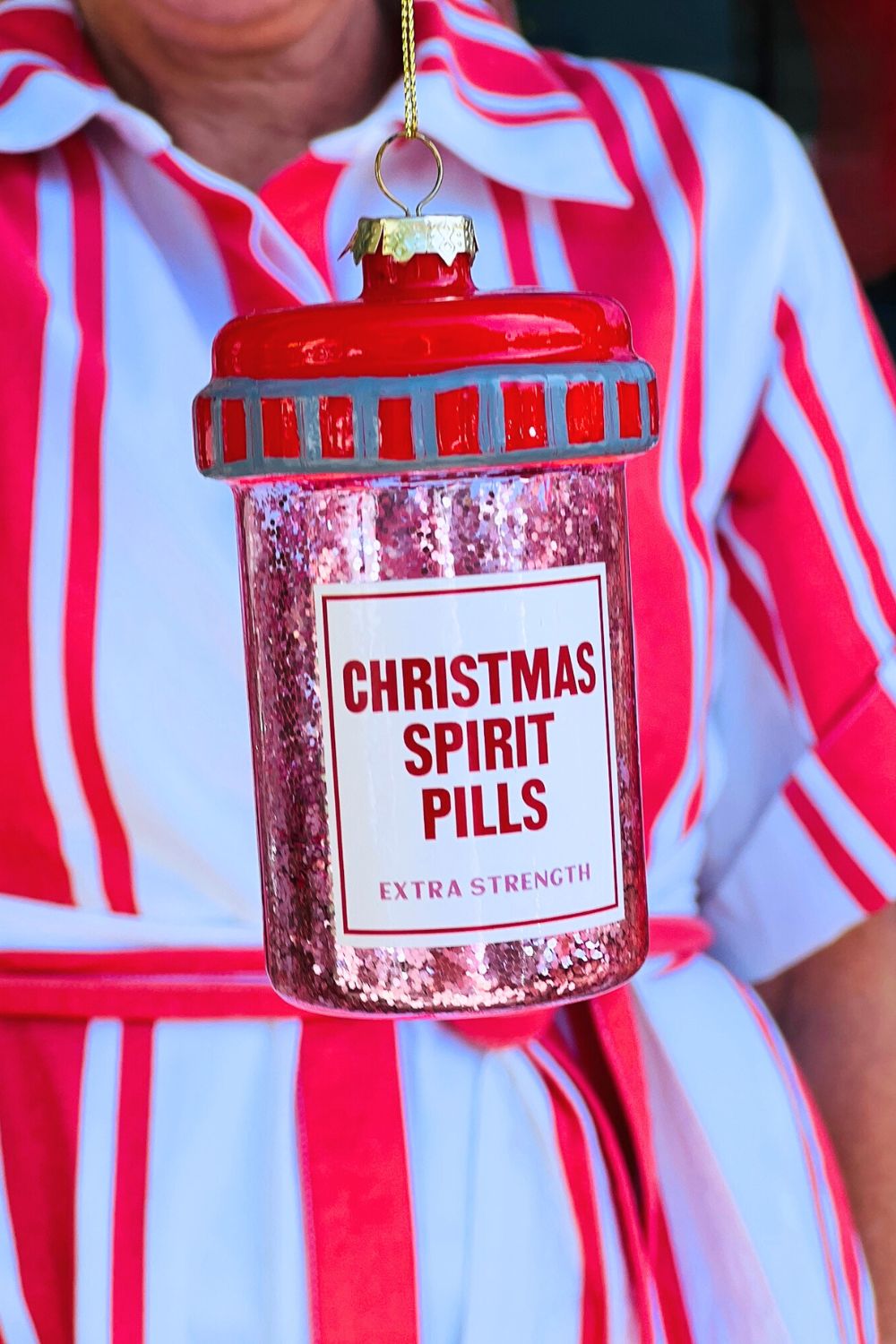 Christmas Spirit Pills Ornament