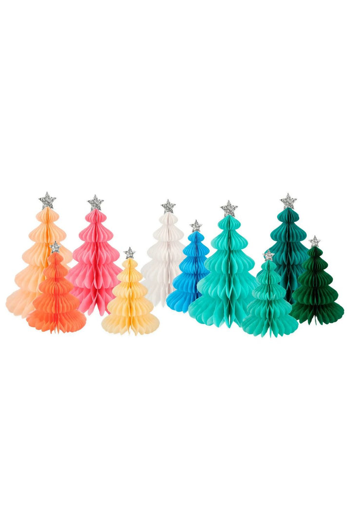 Rainbow Forest Honeycomb Decorations (pack of 10)