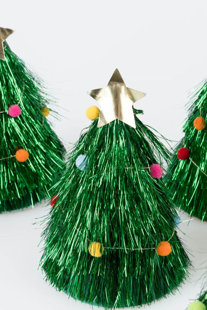 Tinsel Tree Party Hats (Pack of 6)