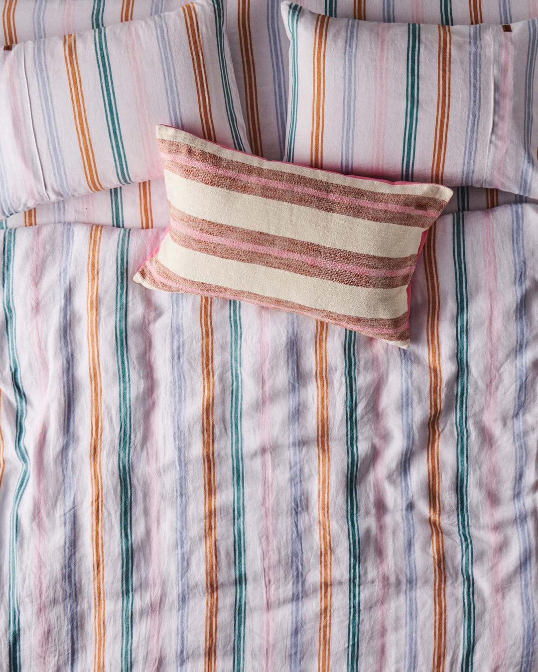 Siesta Stripe Linen Quilt Cover
