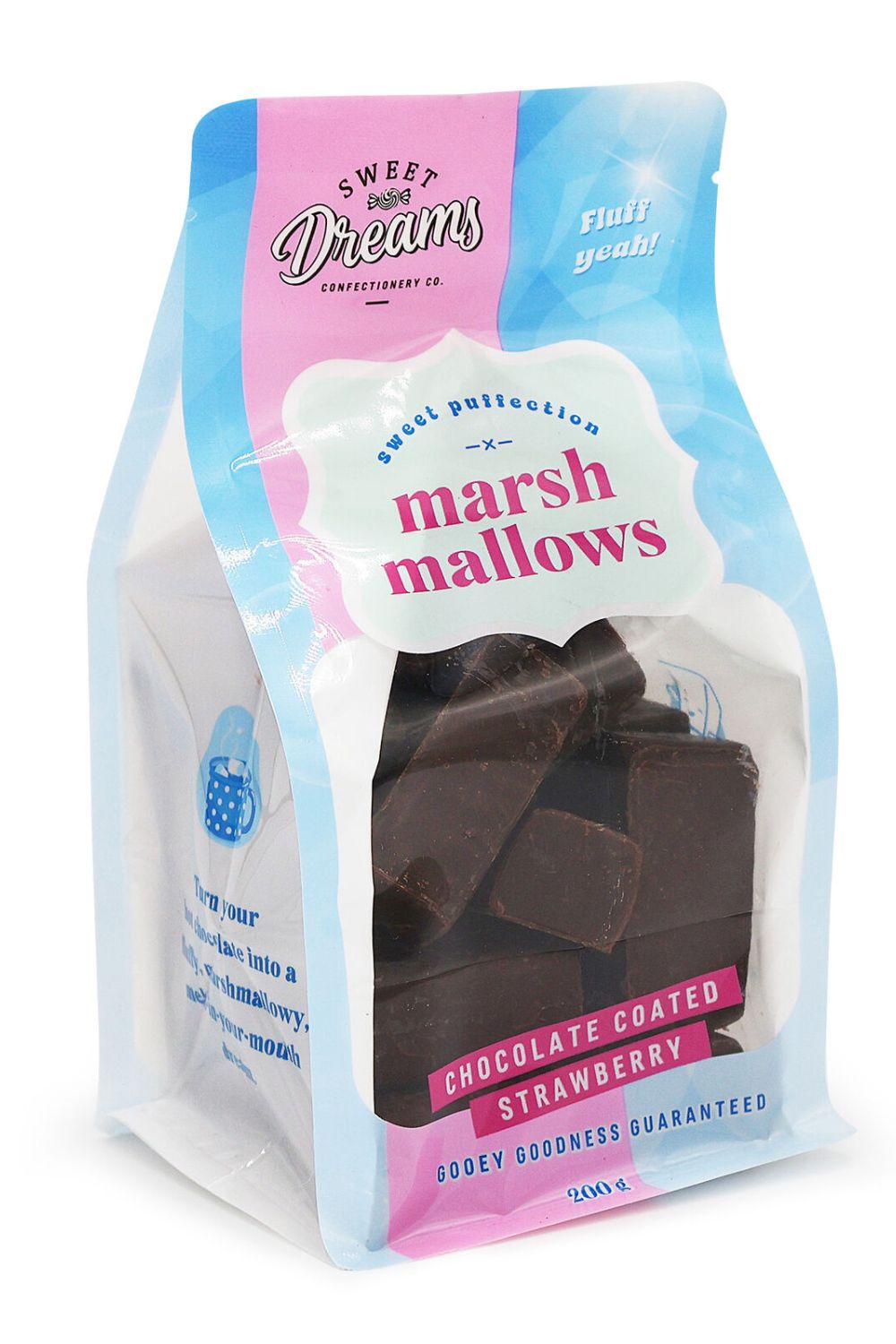 Marshmallow Pouch Chocolate Coated Strawberry 200g