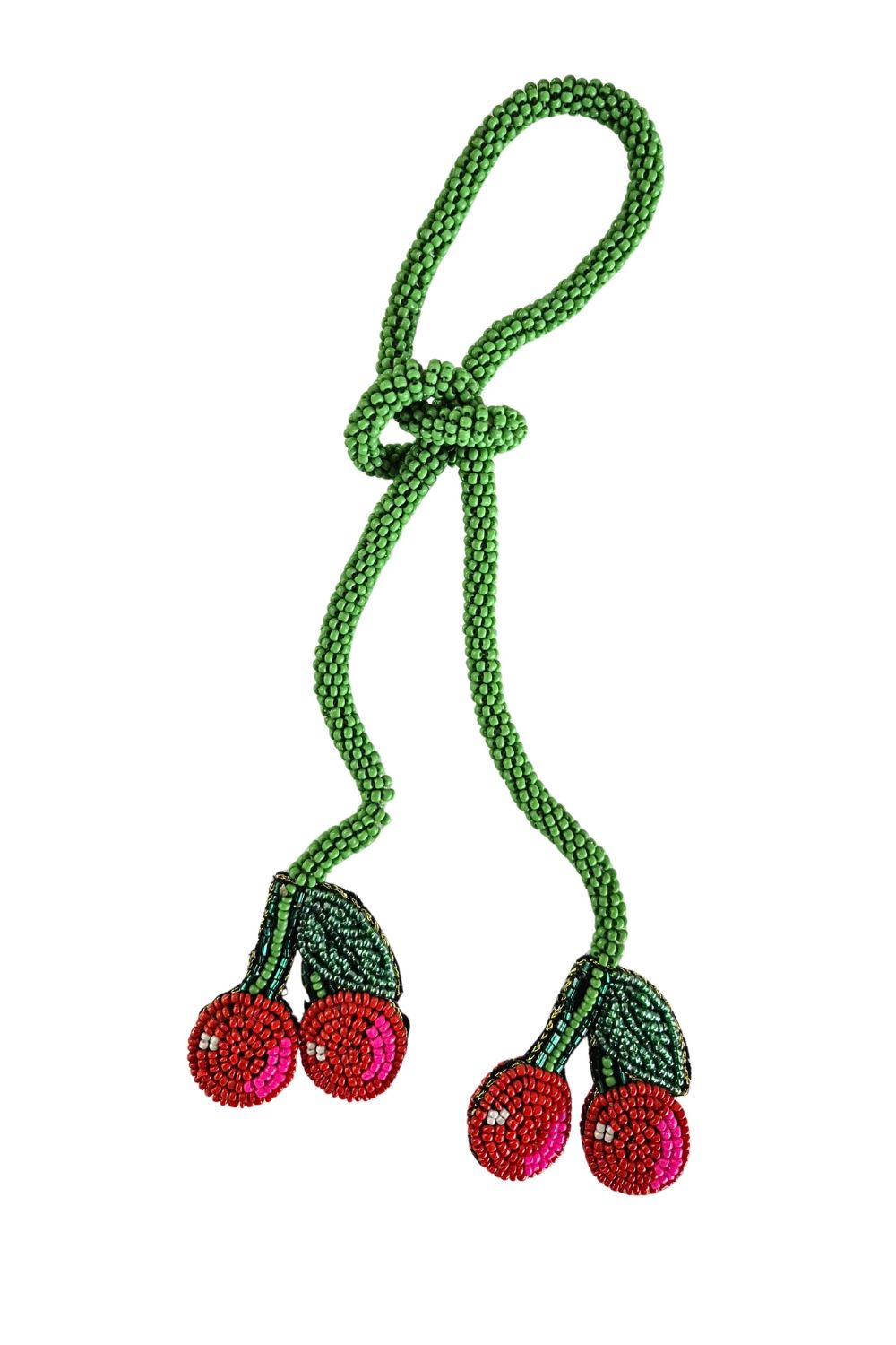 Cherry Beaded Bag Charm