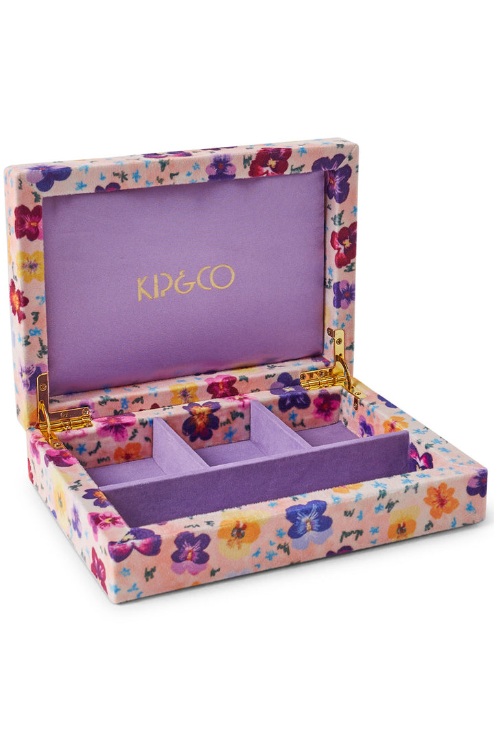 KIP & CO | Small Jewellery Box - Pansy Velvet