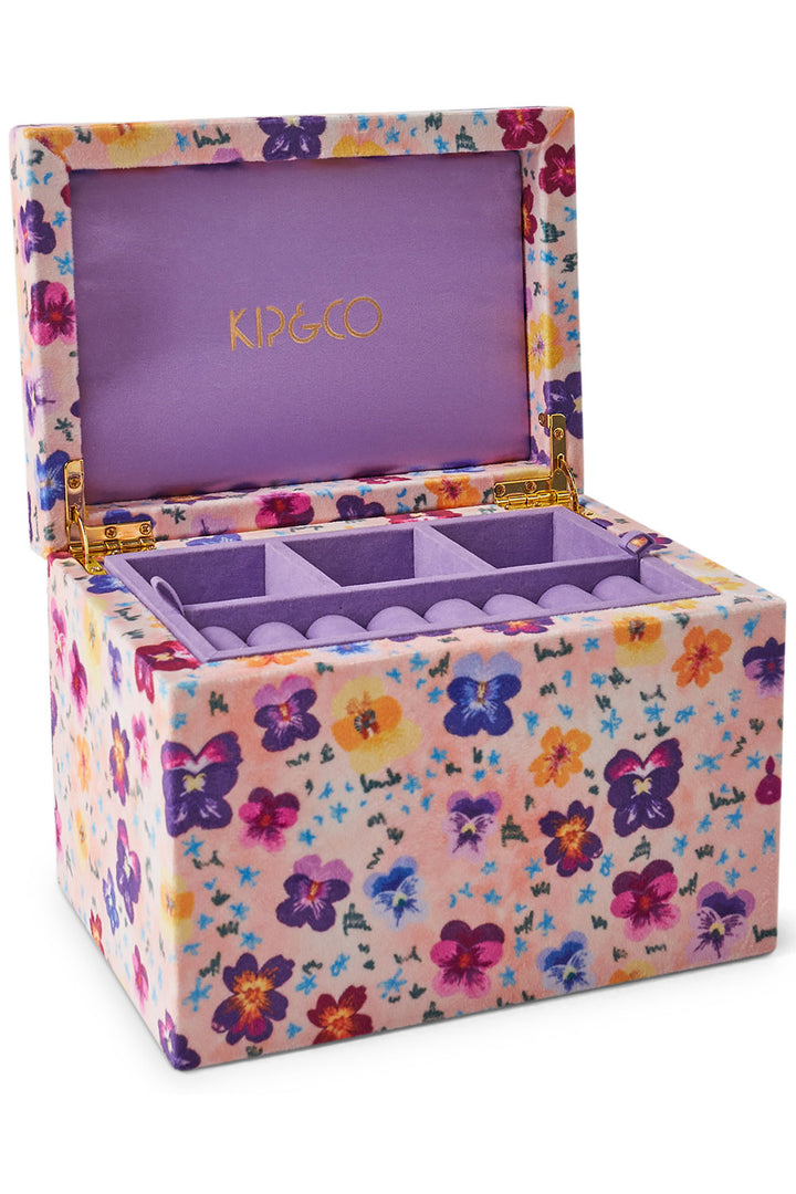KIP & CO | Large Jewellery Box - Pansy Velvet