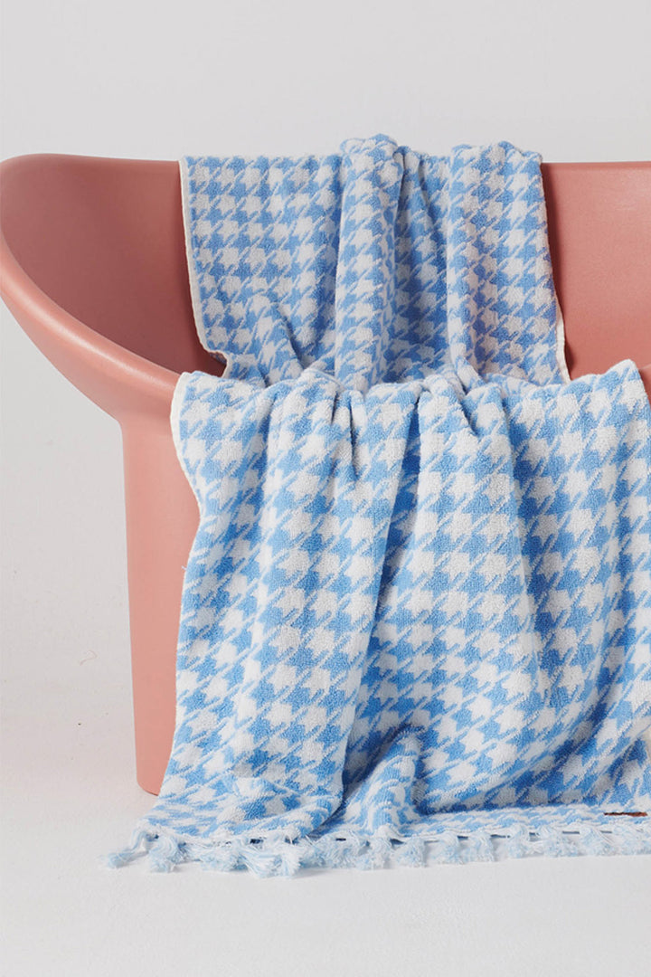 KIP & CO | Houndstooth Blue Bath Sheet