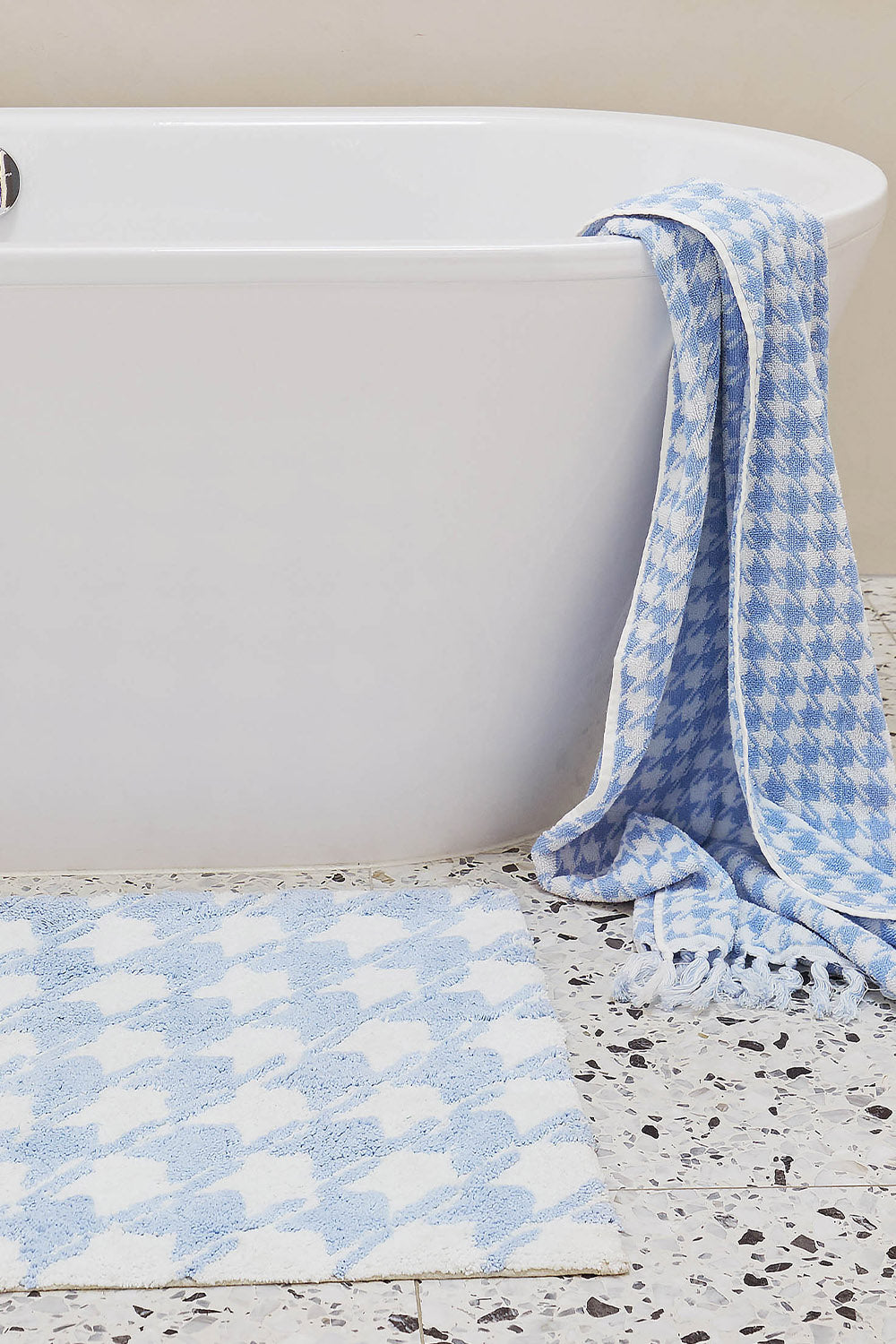 KIP & CO | Houndstooth Blue Bath Sheet