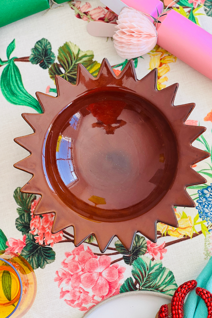 Sunburst Bowl - Brown