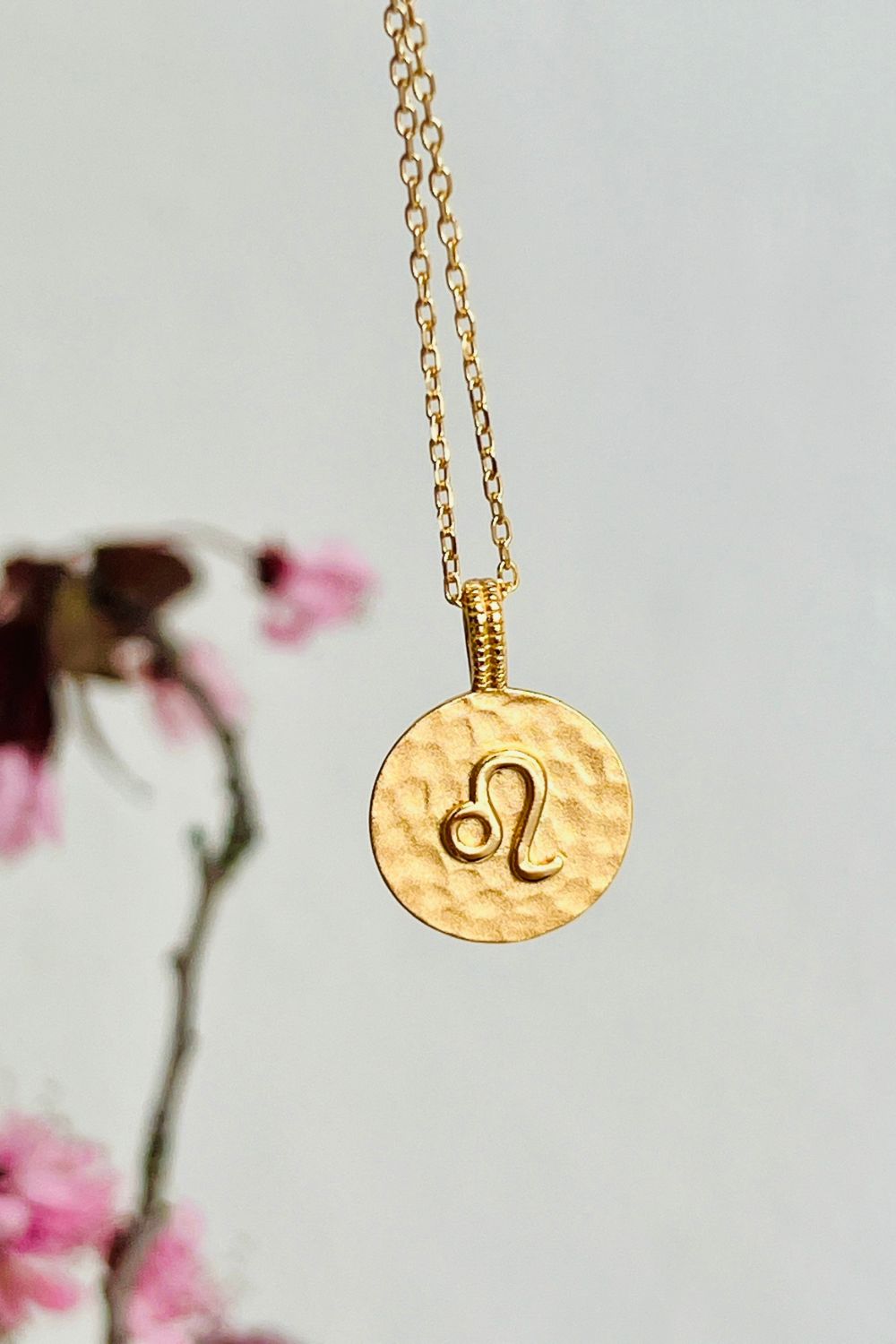 Astrology Necklace Leo 14kt Gold Accented Zodiac Necklace Leo In