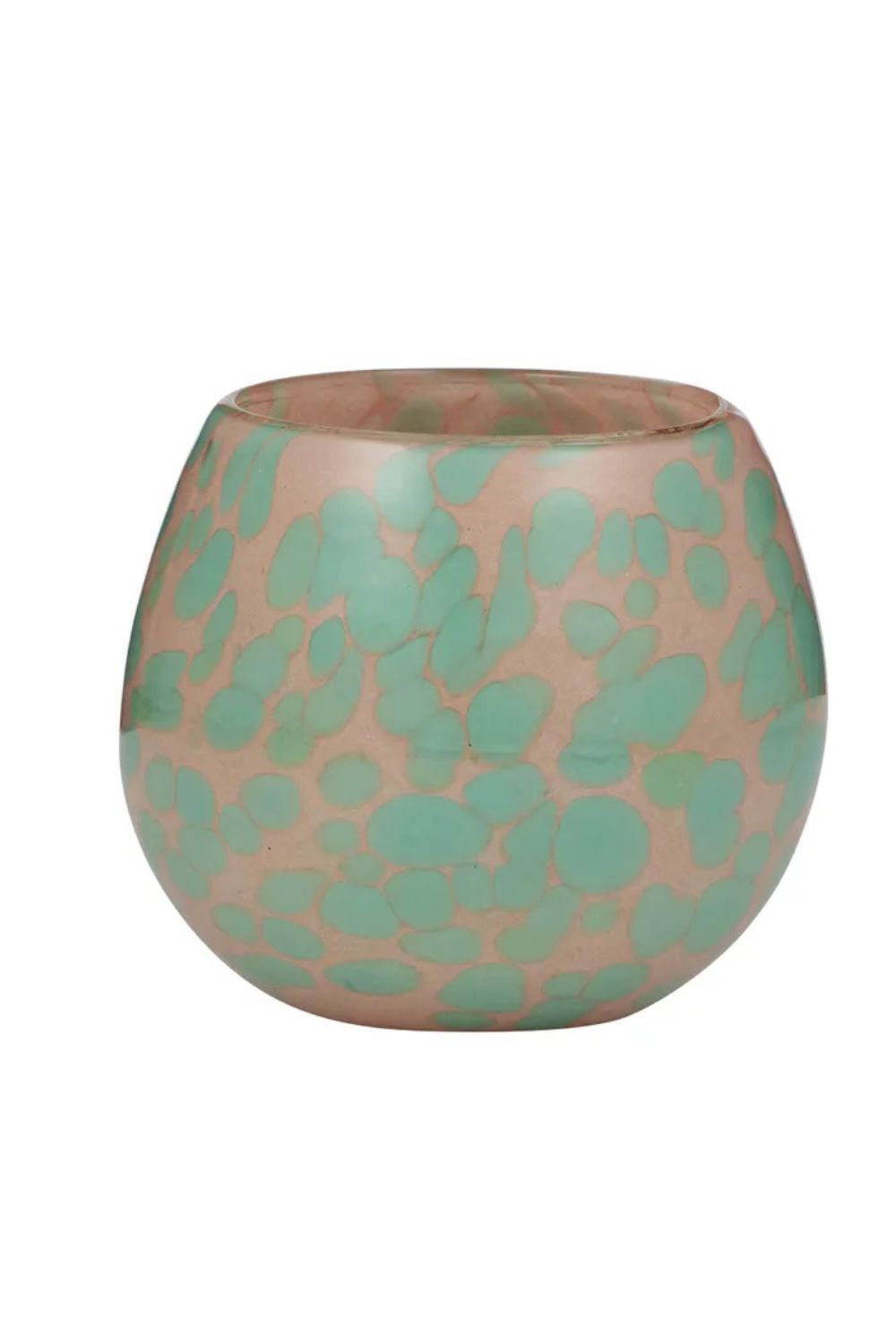 Myorra Glass Candle Holder, Pink & Blue