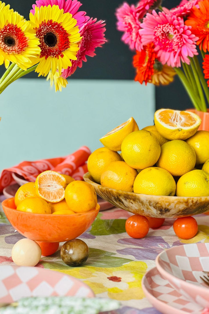 Fruit bowl with legs - Orange - Small
