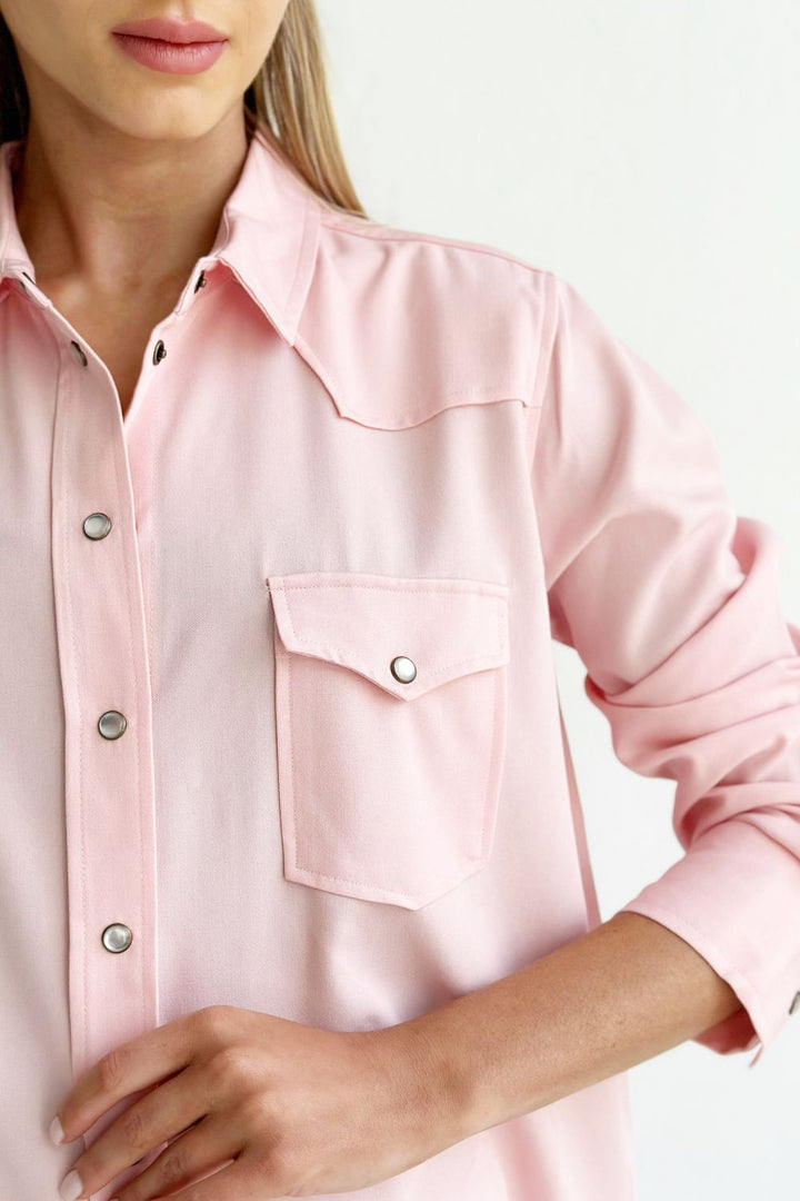 The Lady Rancher Classic Shirt - Baby Pink