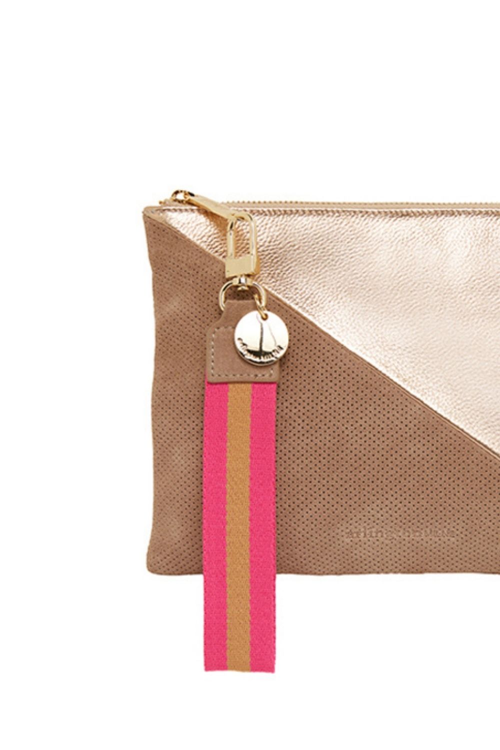 PAIGE CLUTCH SPLICE - FAWN AND ROSE GOLD