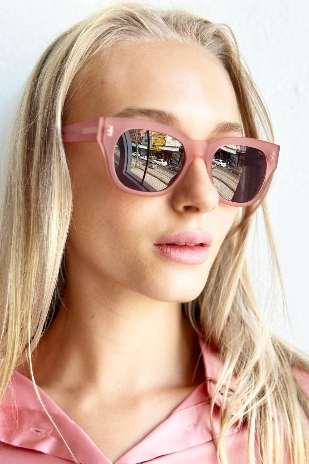 MIKLOS SUNGLASSES - MATTE PINK