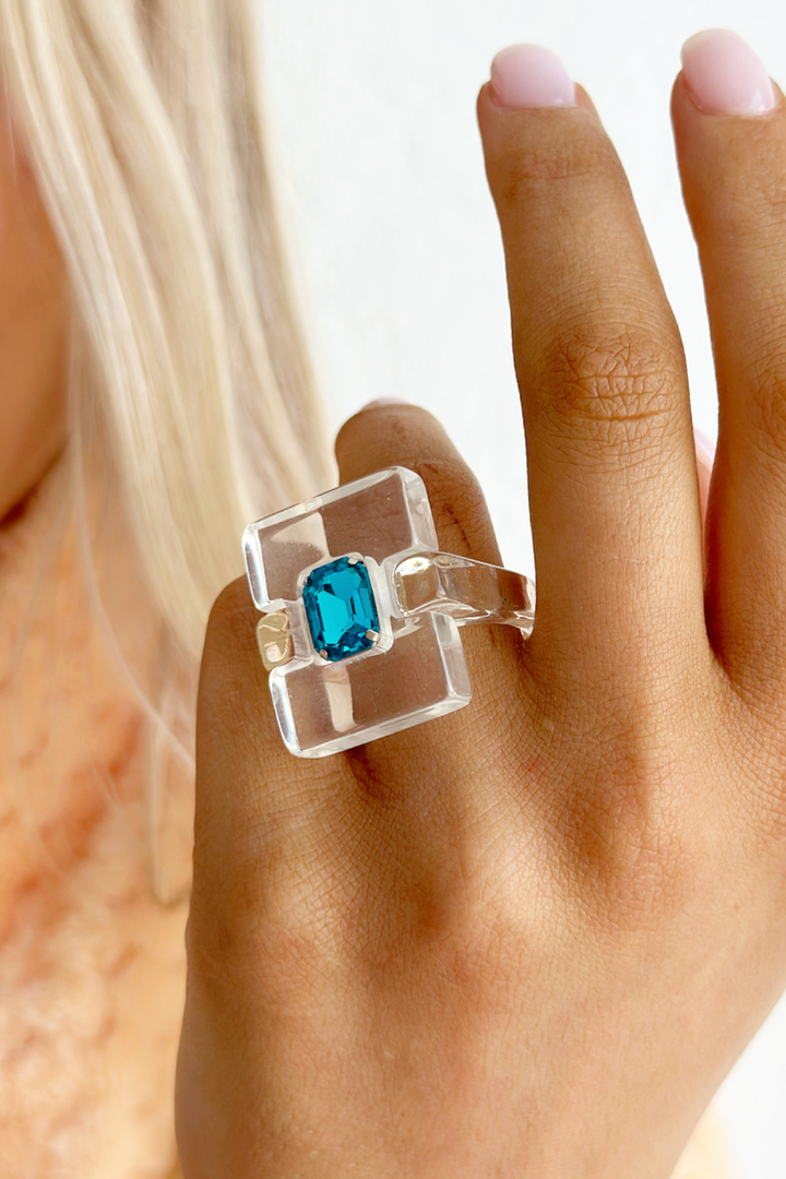 Glam Rock - Knuckle Duster Clear & Turquoise