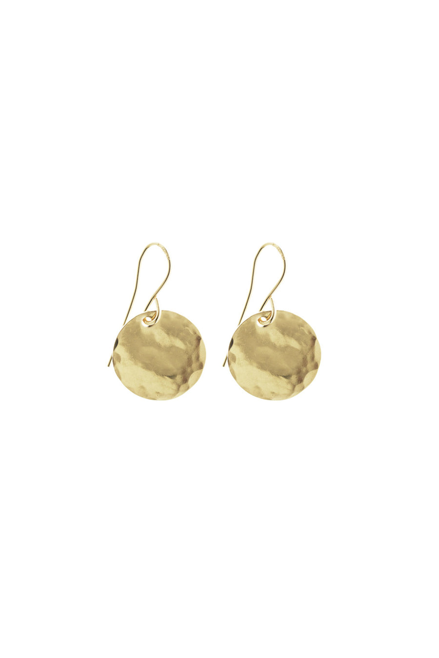 CLASSIC HAMMERED DISK EARRING GOLD - CrateExpectations