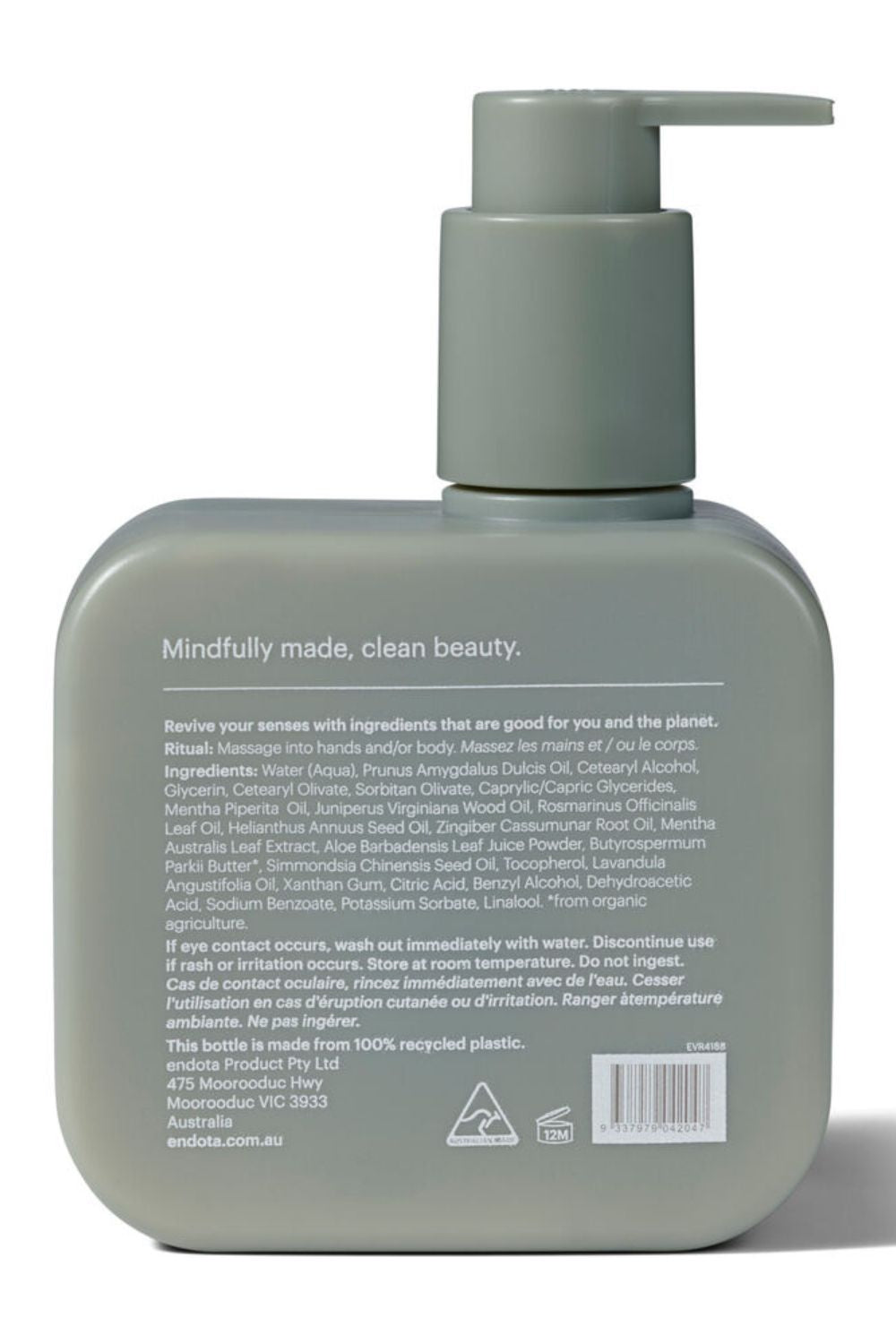 CLEAN by endota Native Mint & Cedarwood Hand & Body Lotion 250ml