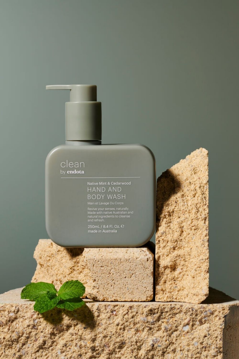 CLEAN by endota Native Mint & Cedarwood Hand & Body Wash 250ml Crate