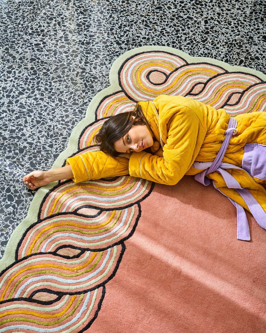 Lavender Honey Quilted Velvet Robe