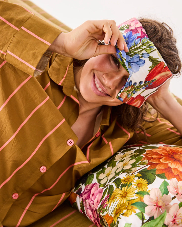 Cottage Garden Block Out Silk Eye Mask