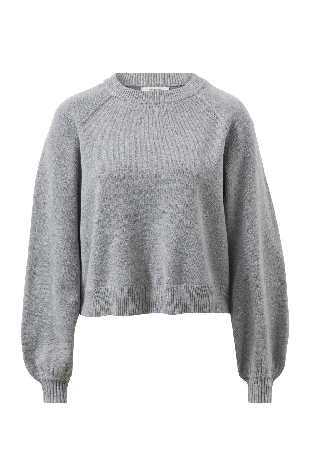 Soft Knit Raglan Crew - Grey Marle