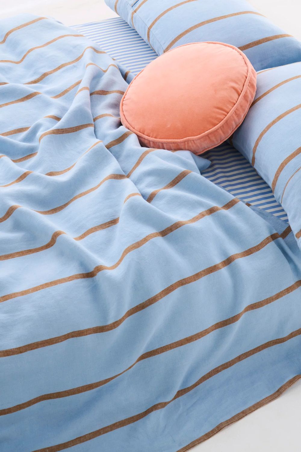 Como Stripe Linen Quilt Cover