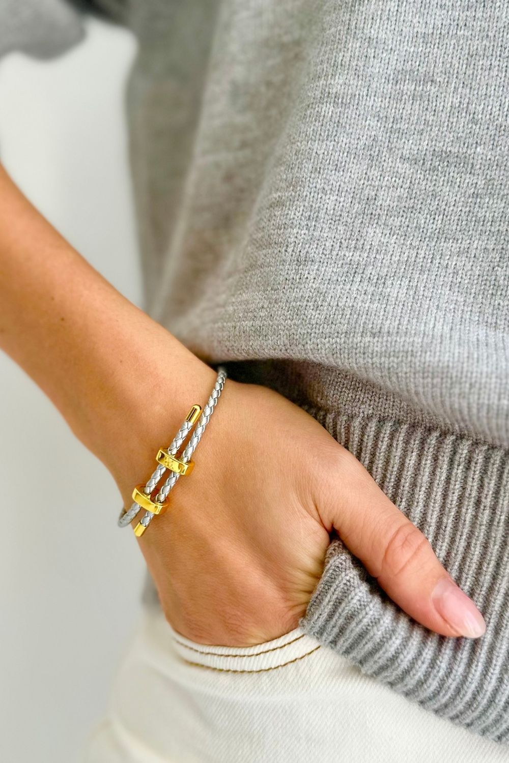 SILVER ROPE BRACELET