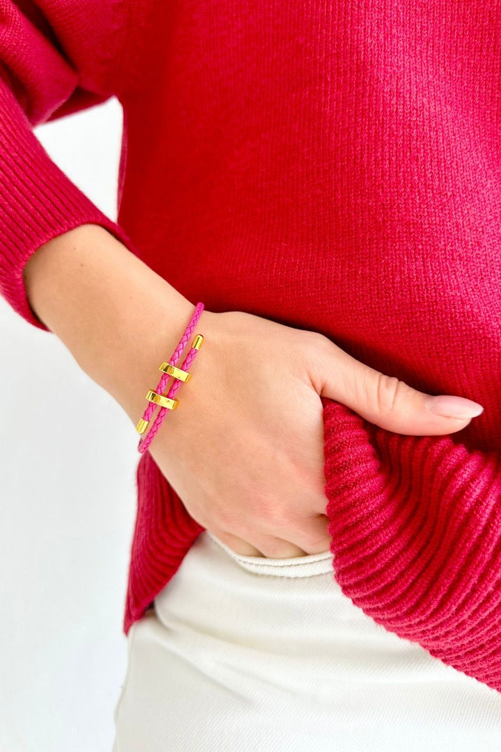 RASPBERRY ROPE BRACELET