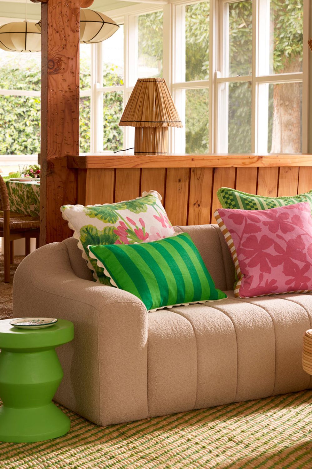 Geranium Multi Linen Cushion