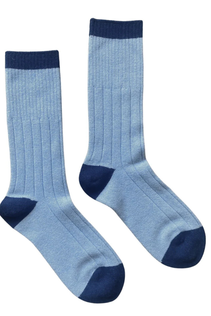 KLUE Merino Wool socks with Bands -  Grey & Blue