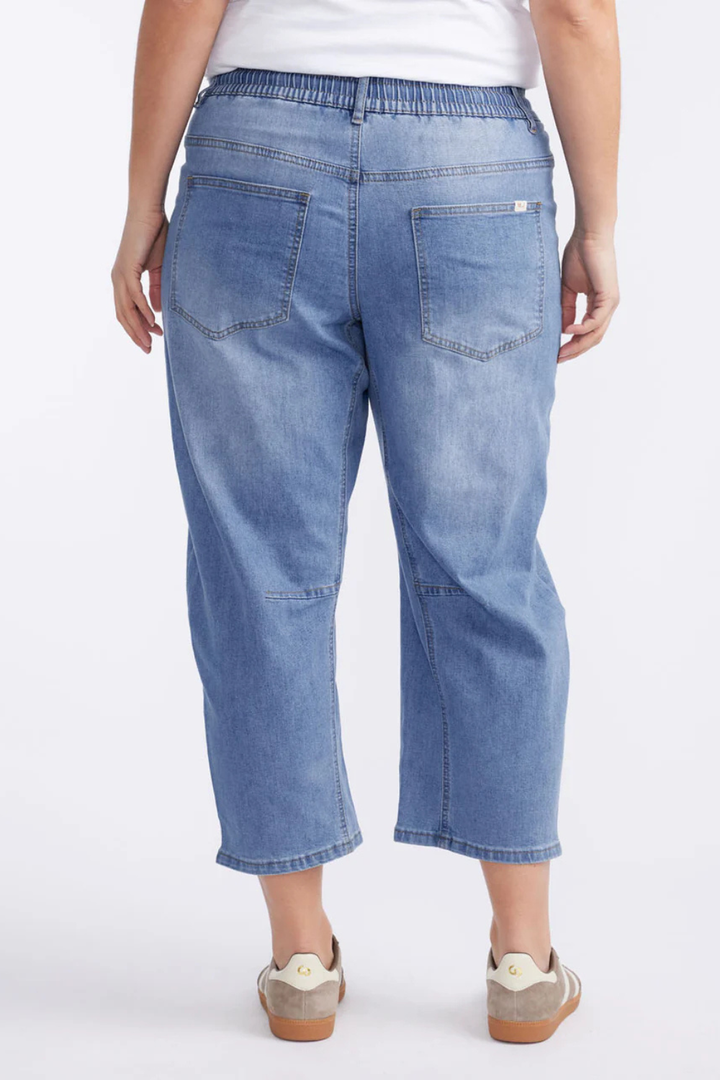 Leo Barrel Jeans - Blue Denim
