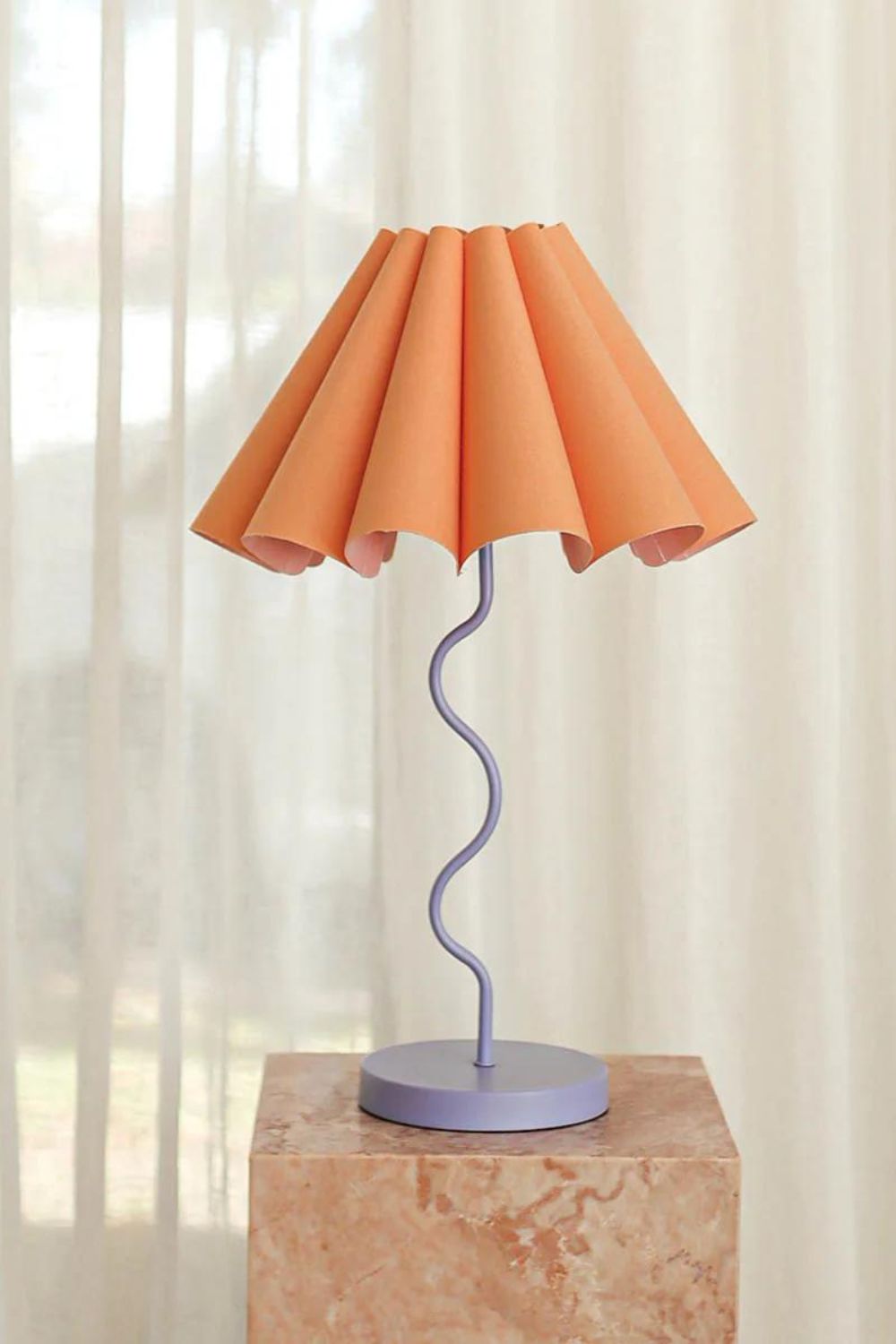 CORA TABLE LAMP - PEACH | PURPLE