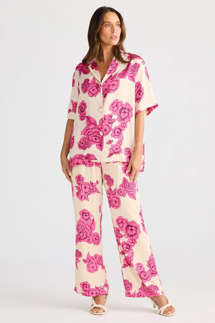Dana Shirt - Fuchsia Bloom