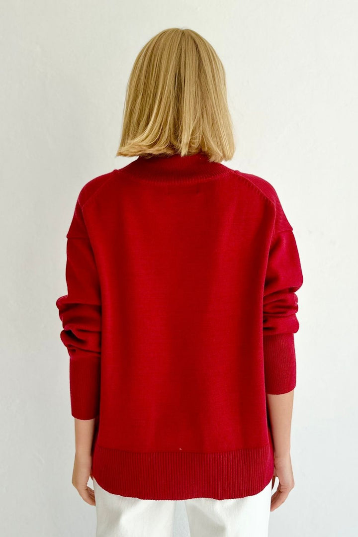 Coco Roll Neck - Burgundy
